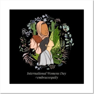international women's day embrace equity 2023 Posters and Art